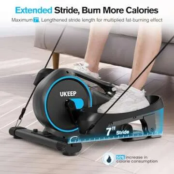 Compact Under Desk Elliptical for Home and Office Fitness