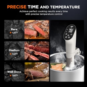 4T7 Sous Vide Machine 1100W with Wifi Control and Recipes