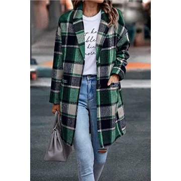 Trendy Women's Plaid Shacket for Winter Fashion