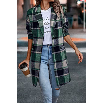 Trendy Women's Plaid Shacket for Winter Fashion