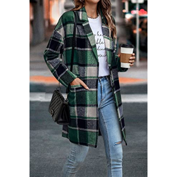 Trendy Women's Plaid Shacket for Winter Fashion