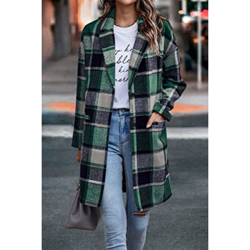 Trendy Women's Plaid Shacket for Winter Fashion