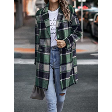 Trendy Women's Plaid Shacket for Winter Fashion