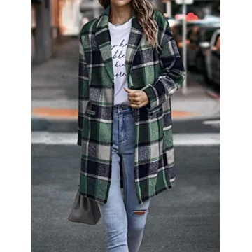 Trendy Women's Plaid Shacket for Winter Fashion