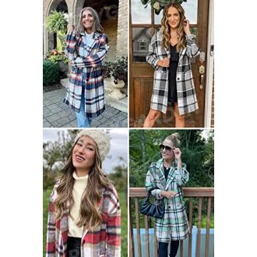 Trendy Women's Plaid Shacket for Winter Fashion