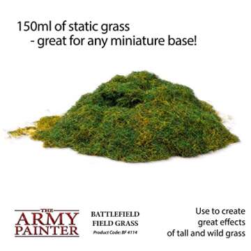 The Army Painter Battlefield: Field Grass Basing, 150 ml - For Miniature Bases & Terrains