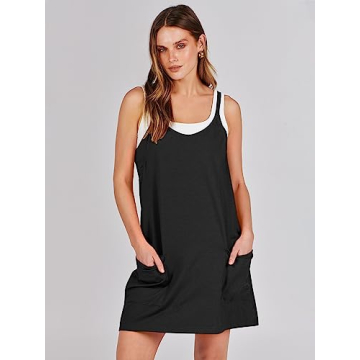 Caracilia Women's Trendy Summer Mini Dress for Casual Outings