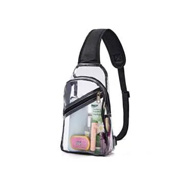 Dotpraise Clear Sling Bag Stadium Approved for Everyday Use