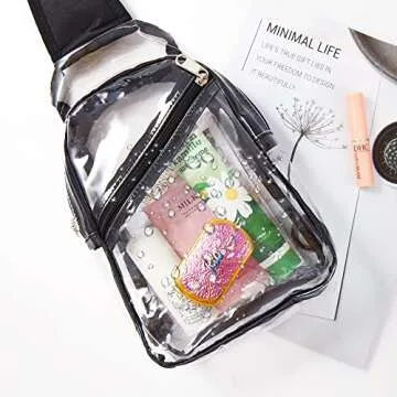 Dotpraise Clear Sling Bag Stadium Approved for Everyday Use