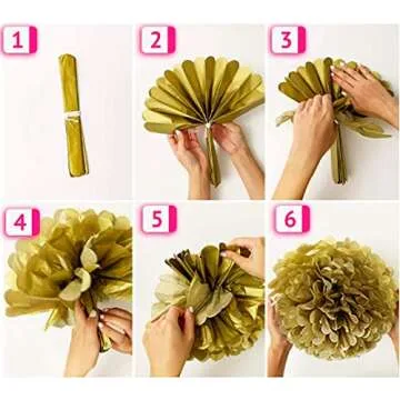 PGN Art Pink and Gold Baby Shower Decorations For Girl GROWING A PRINCESS Mom To Be Sash IT'S A GIRL Garland Bunting Banner Tissue Paper Flower Pom Poms Paper Lanterns Party Decoration