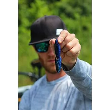 Berkley Powerbait Bunker Hawg Fishing Bait, 4", 10Count, Green Pumpkin Magic, Bunker Hawg