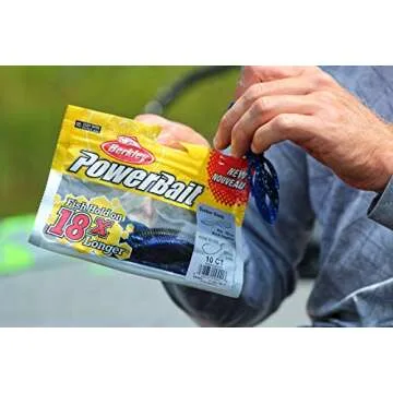 Berkley Powerbait Bunker Hawg Fishing Bait, 4", 10Count, Green Pumpkin Magic, Bunker Hawg