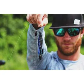 Berkley Powerbait Bunker Hawg Fishing Bait, 4", 10Count, Green Pumpkin Magic, Bunker Hawg