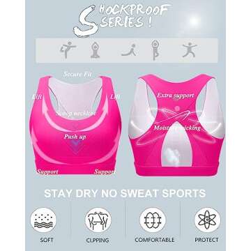 RUNNING GIRL High Impact Sports Bra for Women