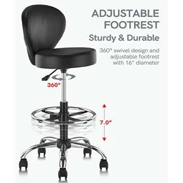 KLASIKA Adjustable Drafting Chair for Tattoo and Beauty
