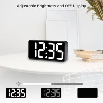 DreamSky Alarm Clock with Large Display & USB Port
