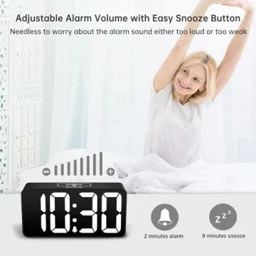 DreamSky Alarm Clock with Large Display & USB Port