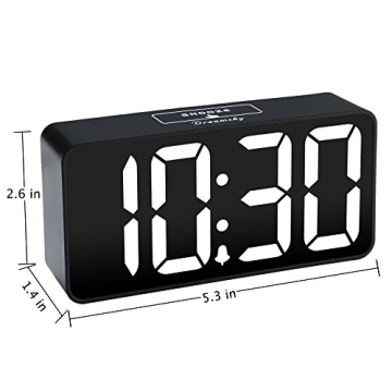 DreamSky Alarm Clock with Large Display & USB Port