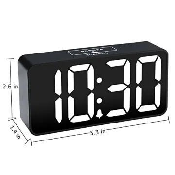 DreamSky Alarm Clock with Large Display & USB Port