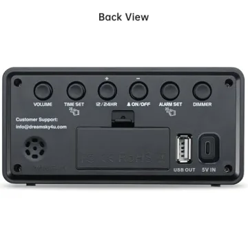 DreamSky Alarm Clock with Large Display & USB Port