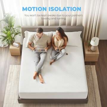 NEO SLEEP 8 Inch Queen Cooling Gel Memory Foam Mattress Medium Firm CertiPUR-US Certified Mattress in a Box Enhanced Pressure Relief Removable Soft Cover No Fiberglass (Queen, 8 in)