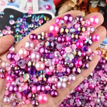 Kikonoke 75g Pearls Rhinestones for Unique Crafts