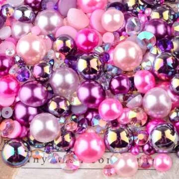 Kikonoke 75g Pearls Rhinestones for Unique Crafts