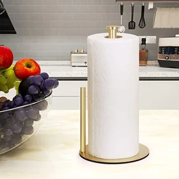 Gold Stainless Steel Paper Towel Holder for Kitchen