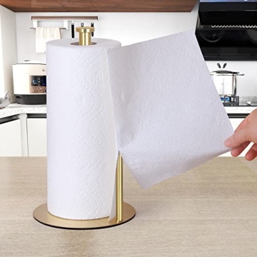 Gold Stainless Steel Paper Towel Holder for Kitchen