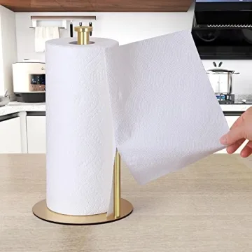 Gold Stainless Steel Paper Towel Holder for Kitchen