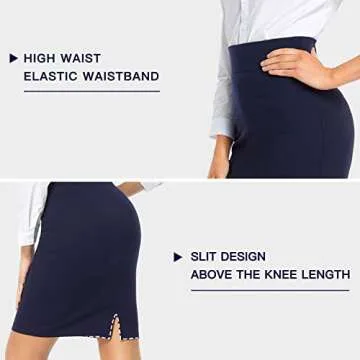 Comfortable Stylish Women's Ponte Pencil Skirt for Work