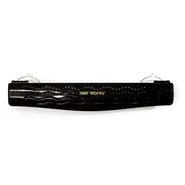 Hair Works 4-in-1 Hair Extension Style Caddy - The Original Hair Extension Holder Designed To Securely Hold Your Extensions While You Wash, Style, Pack and Store Them (Black)