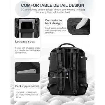 Versatile Coowoz Large Travel Backpack for All Ages