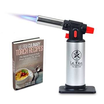 Vie De Chef Culinary Butane Torch - Best Creme Brulee Torch for Professional Kitchen Experiences