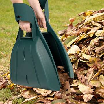 Leaf Scoops Hand Rakes - Lightweight, Durable Grabber Tool for Scooping Up Leaves, Spreading Mulch, ...