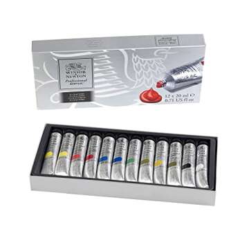 Winsor & Newton Artists' Acrylic Color 12-Tube Set, 20ml