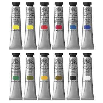 Winsor & Newton Artists' Acrylic Color 12-Tube Set, 20ml