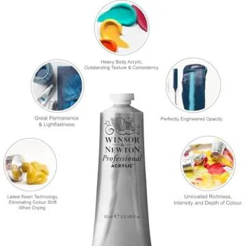 Winsor & Newton Artists' Acrylic Color 12-Tube Set, 20ml