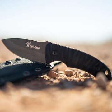 Schrade Delta Class Wolverine Mini Fixed Blade with 65MN High Carbon Stainless Steel for Outdoor Survival