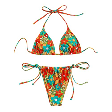 Stylish SOLY HUX Floral Print 2 Piece Swimsuit for Women