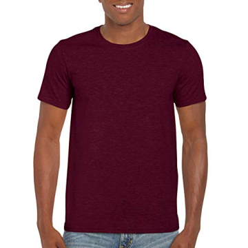 Gildan Men's Softstyle Ringspun T-shirt - Large - Heather Maroon