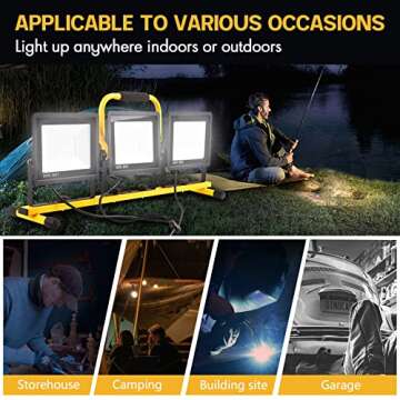 21000 Lumen Waterproof Adjustable Tripod Work Light