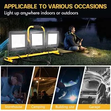 21000 Lumen Waterproof Adjustable Tripod Work Light