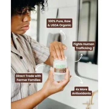 Organic Coconut Oil for Skin, Hair & Cooking - 4 FL Oz