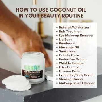 Organic Coconut Oil for Skin, Hair & Cooking - 4 FL Oz