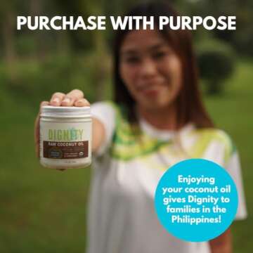 Organic Coconut Oil for Skin, Hair & Cooking - 4 FL Oz