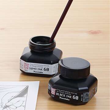 Kuretake Zig Sumi Ink for Manga and Illustrations - 60ml