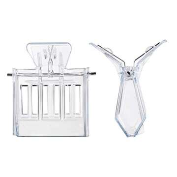 WINOMO Bee Queen Catcher Plastic Queen Bee Cage Clips Beekeeping Tools 5pcs (Transparent)