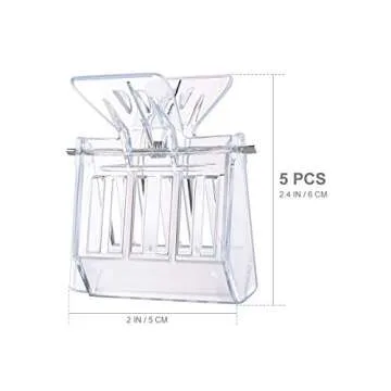 WINOMO Bee Queen Catcher Plastic Queen Bee Cage Clips Beekeeping Tools 5pcs (Transparent)