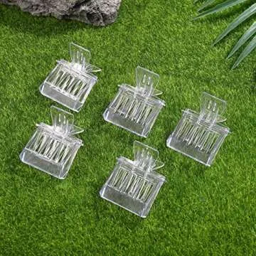 WINOMO Bee Queen Catcher Plastic Queen Bee Cage Clips Beekeeping Tools 5pcs (Transparent)